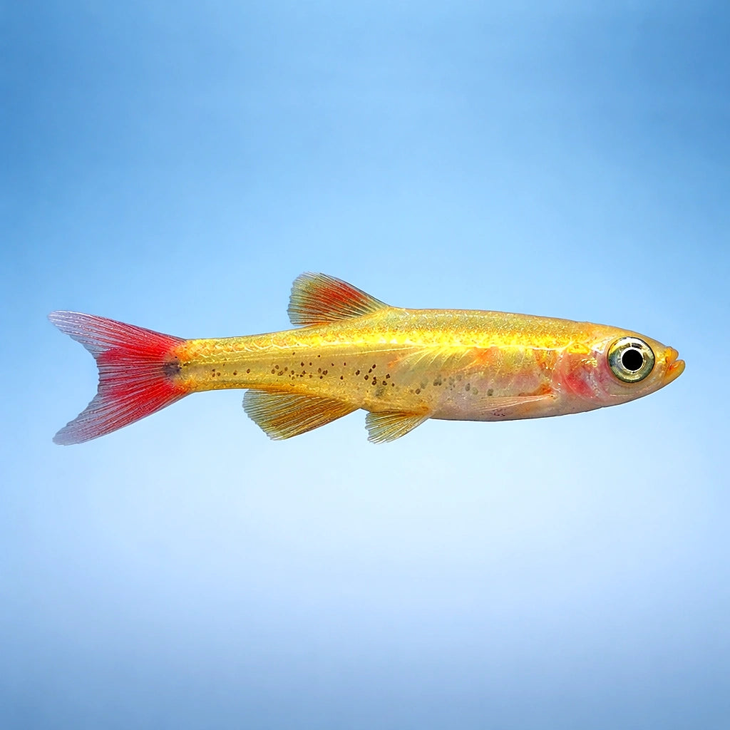 Gold White Cloud Mountain Minnows - Tanichthys albonubes - UK (Tanichthys albonubes) — Bright Gold White Cloud Mountain…