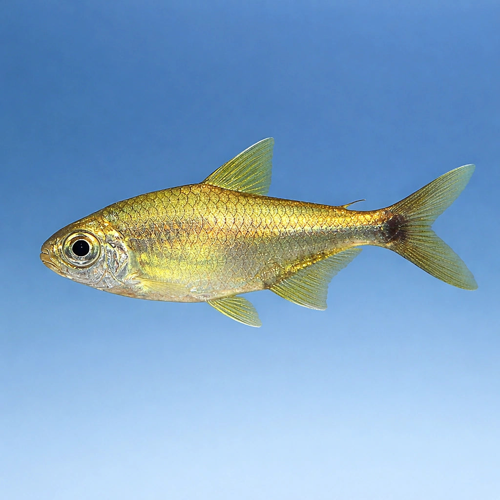 Golden Tetras - UK (Hemigrammus rodwayi) — Bright Golden Tetras add shimmering colour to peaceful community aquariums — side…