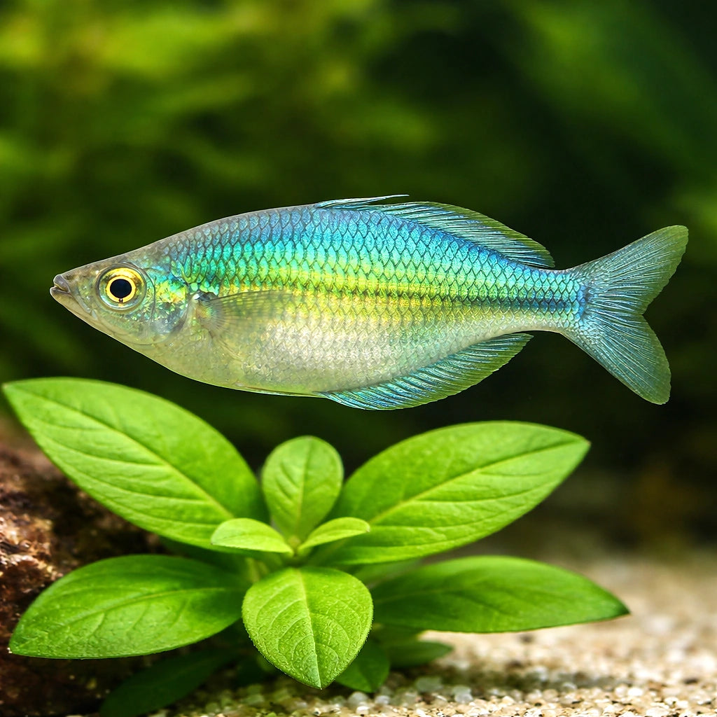 Lake Kutubu Rainbowfish (Melanotaenia lacustris) - UK (Melanotaenia lacustris) — A striking, playful rainbowfish with vivid…
