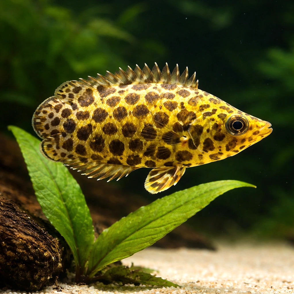 Spotted climbing perch — Leopard Bushfish (Spotted Ctenopoma) - UK (Ctenopoma acutirostre) — A striking ambush predator with…