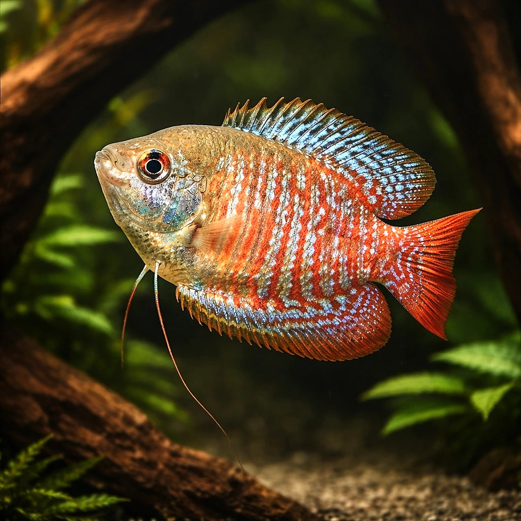 Rainbow Dwarf Gourami (Trichogaster lalius «Rainbow») - UK (Trichogaster lalius) — Add colour and calm to your tank with…