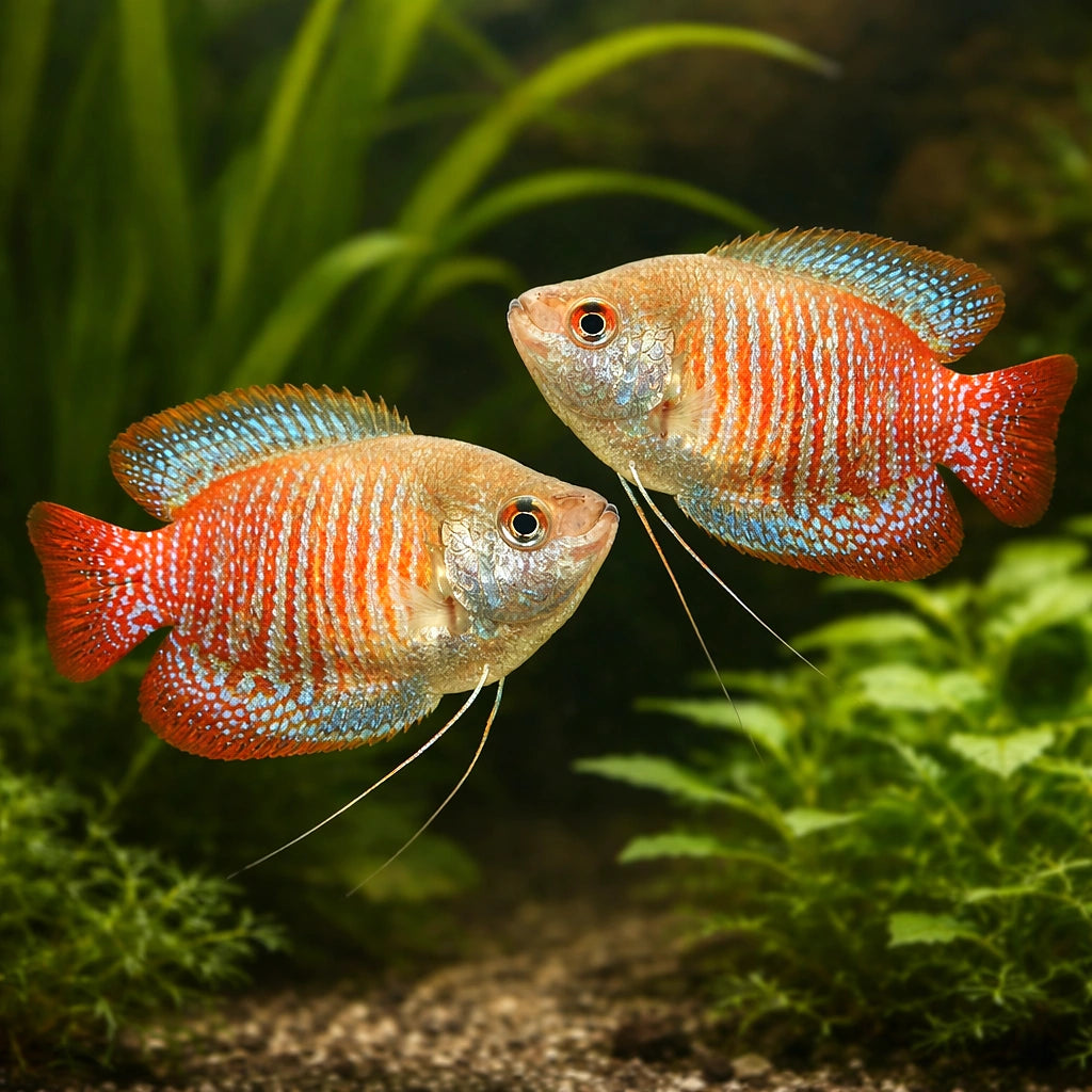 Rainbow Dwarf Gourami (Trichogaster lalius «Rainbow») - UK (Trichogaster lalius) — Add colour and calm to your tank with…