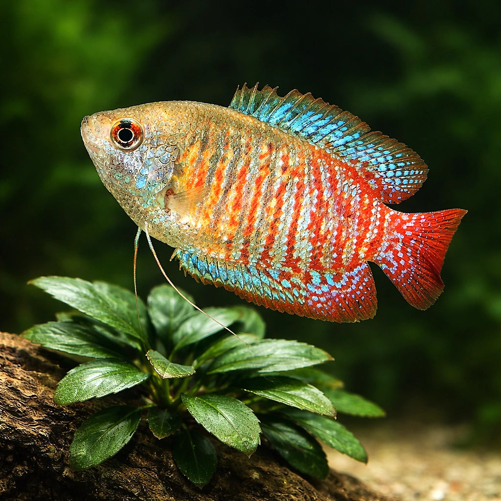 Rainbow Dwarf Gourami (Trichogaster lalius «Rainbow») - UK (Trichogaster lalius) — Add colour and calm to your tank with…