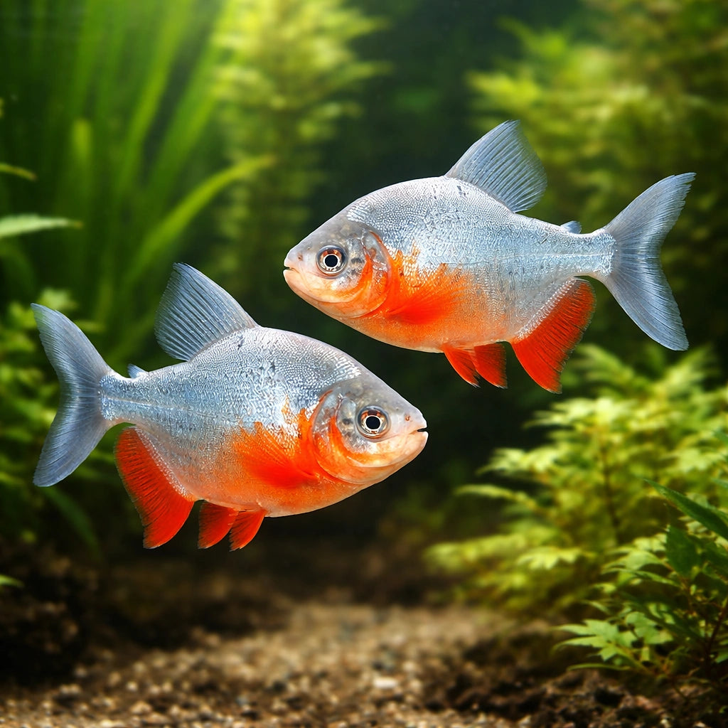 Red-Bellied Pacu - Piaractus Brachypomus - South American Tetras, Stunning Schooling Fish That Enhances Your Aquarium's…