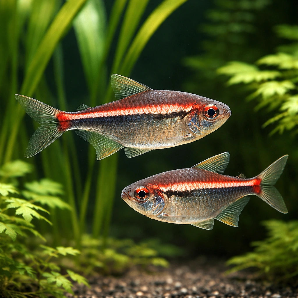tropical fish UK — South American Tetra for sale UK — AI pair planted view