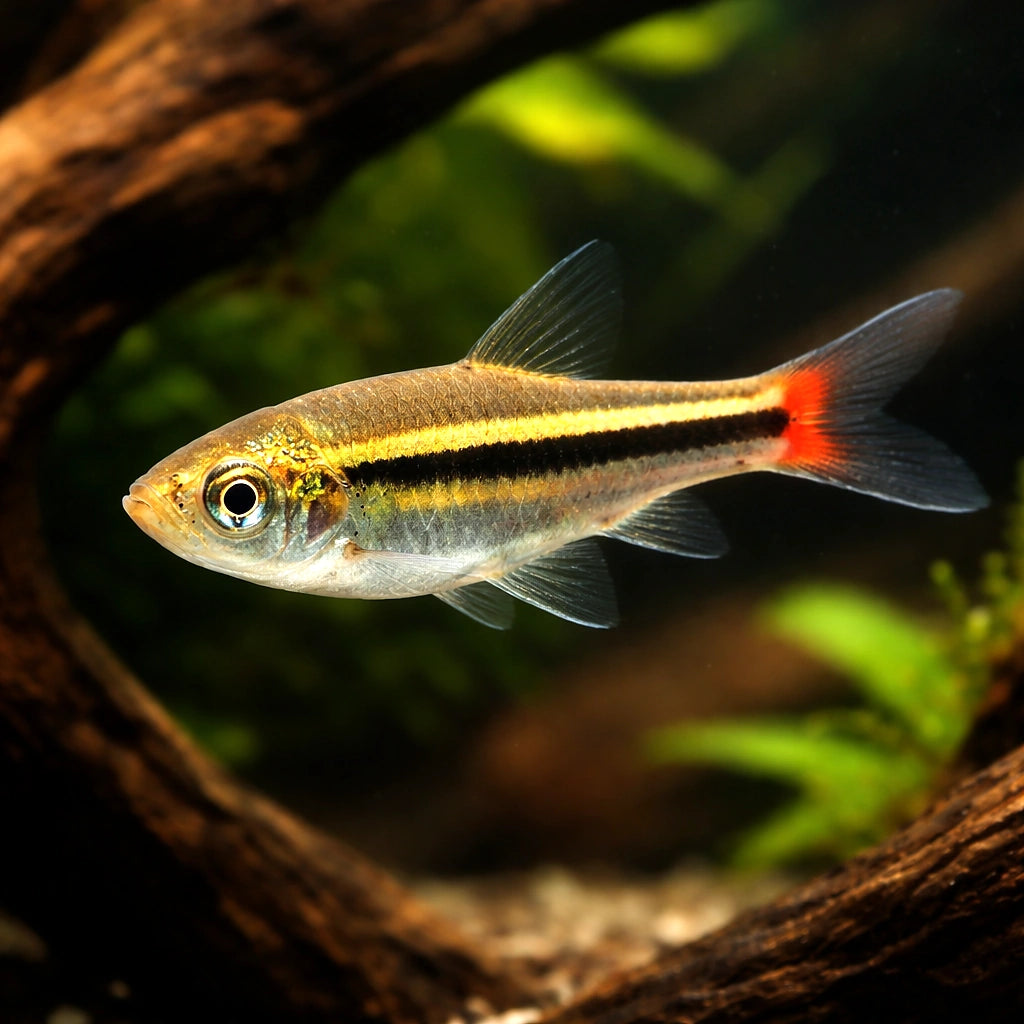 Red-Tailed Rasboras - Rasbora Borapetensis - Cyprinid Fish, Perfect for Beginners Seeking Stunning Tropical Fish for Their…