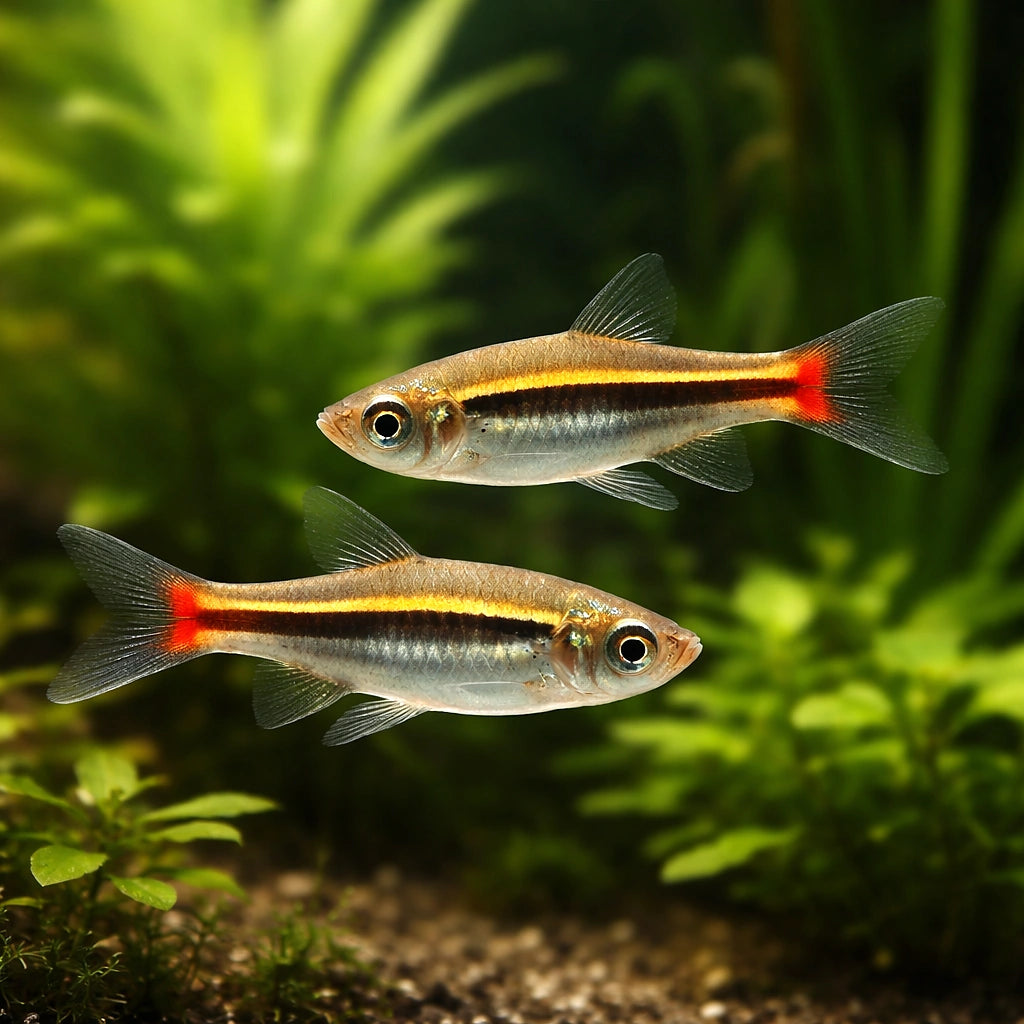 Red-Tailed Rasboras - Rasbora Borapetensis - Cyprinid Fish, Perfect for Beginners Seeking Stunning Tropical Fish for Their…