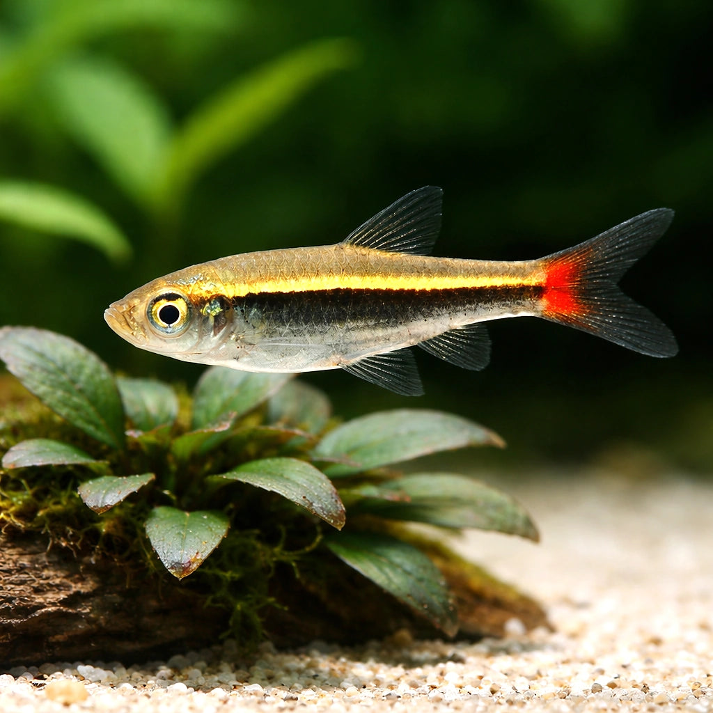 Red-Tailed Rasboras - Rasbora Borapetensis - Cyprinid Fish, Perfect for Beginners Seeking Stunning Tropical Fish for Their…