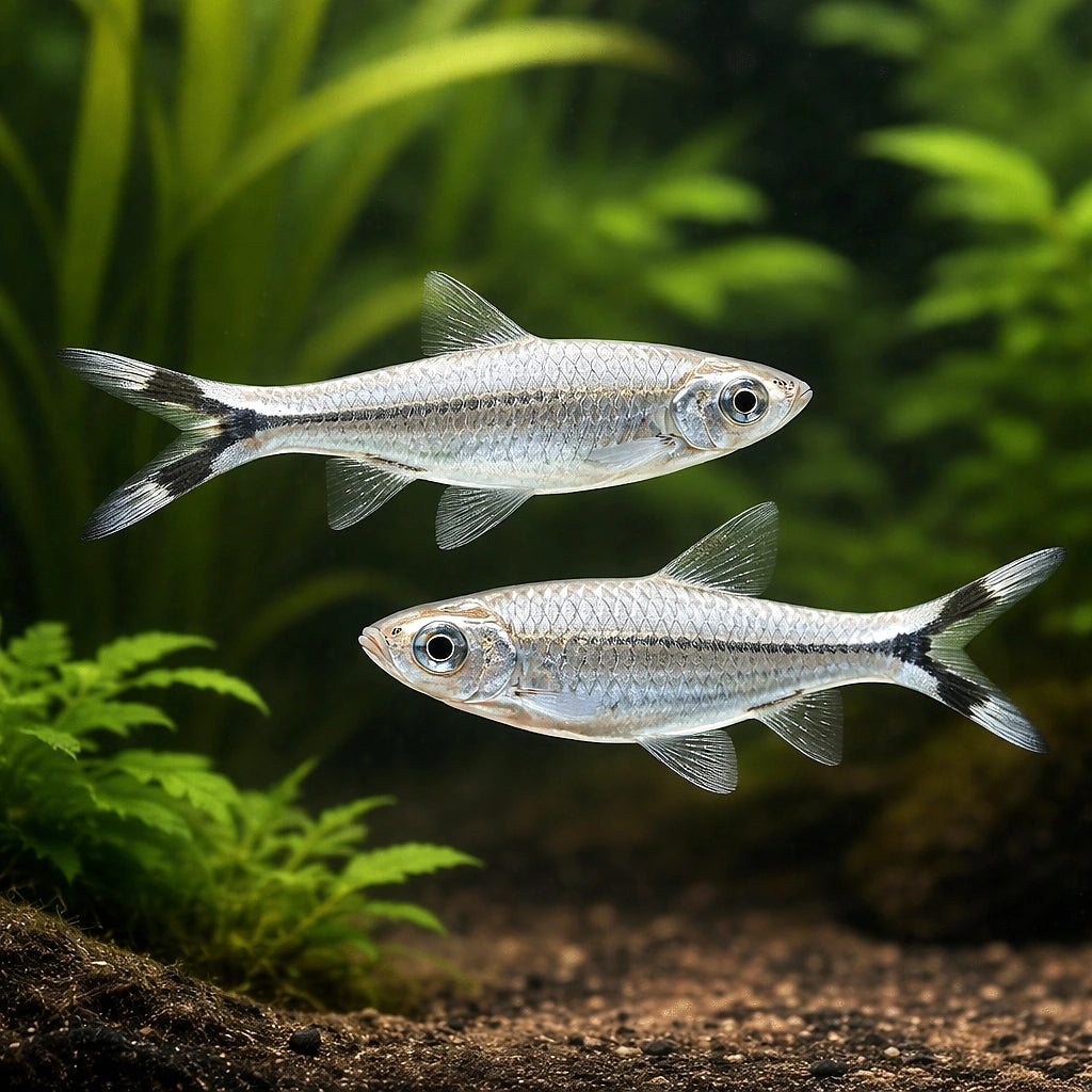 Scissortail Rasbora (Scissortail Rasboras - Rasbora Trilineata - Cyprinid Fish, Ideal Tropical Companions for Peaceful…