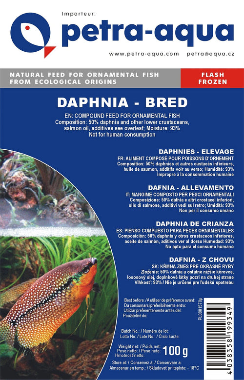 6x100g Daphnia Bred Blister - Frozen Fish Food UK — tropical fish for sale UK