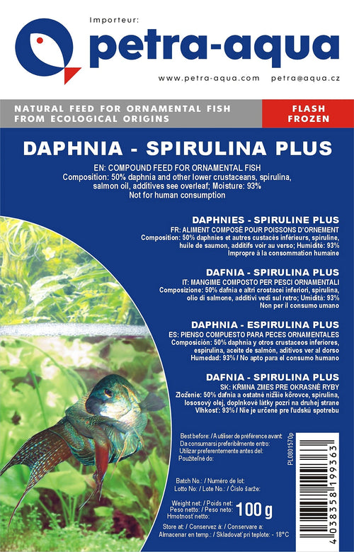 6x100g Daphnia + Spirulina Blister - Frozen Fish Food UK — tropical fish for sale UK