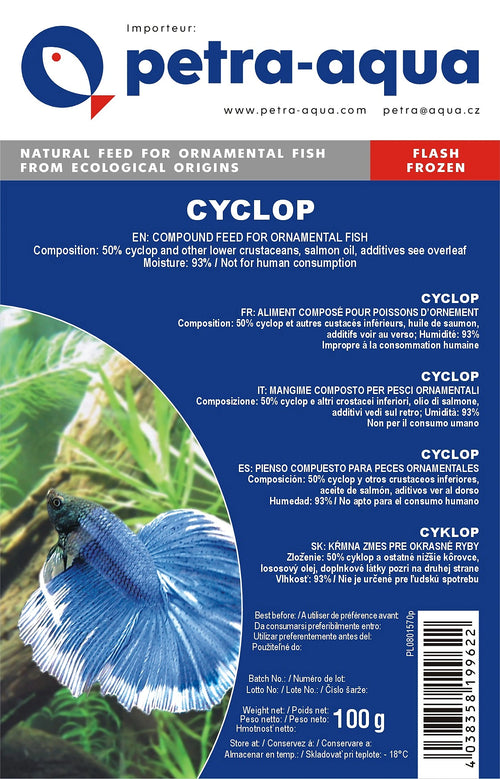 6x100g Cyclop Blister - Frozen Fish Food UK — tropical fish for sale UK