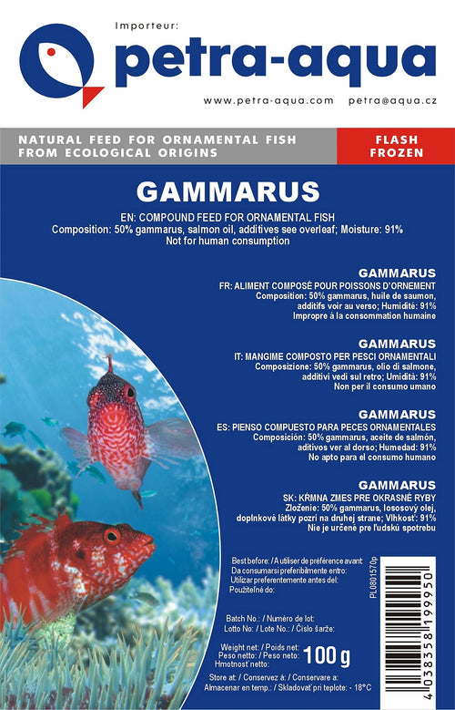 6x100g Gammarus Blister - Frozen Fish Food UK — tropical fish for sale UK