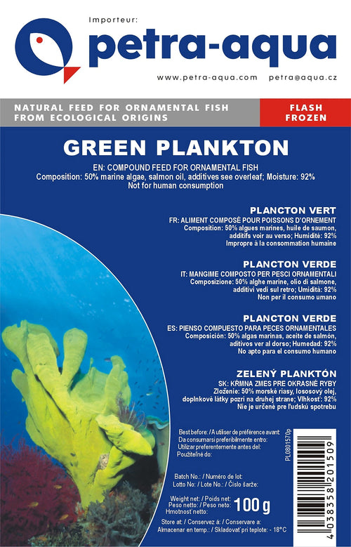 6x100g Green Plankton Blister - Frozen Fish Food UK — tropical fish for sale UK
