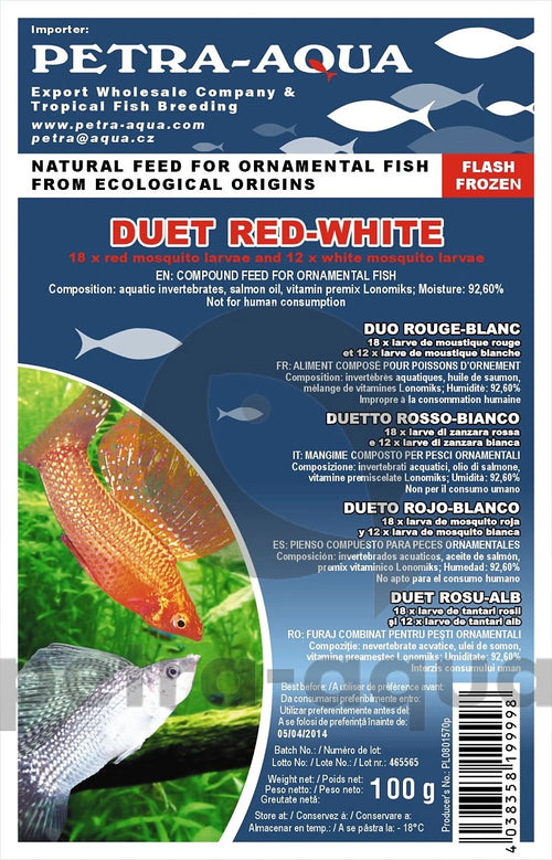 6x100g Duet Red-White Blister - Frozen Fish Food UK — tropical fish for sale UK