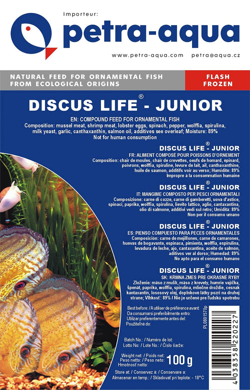 6x100g Discus Life Junior Blister - Frozen Fish Food UK — tropical fish for sale UK