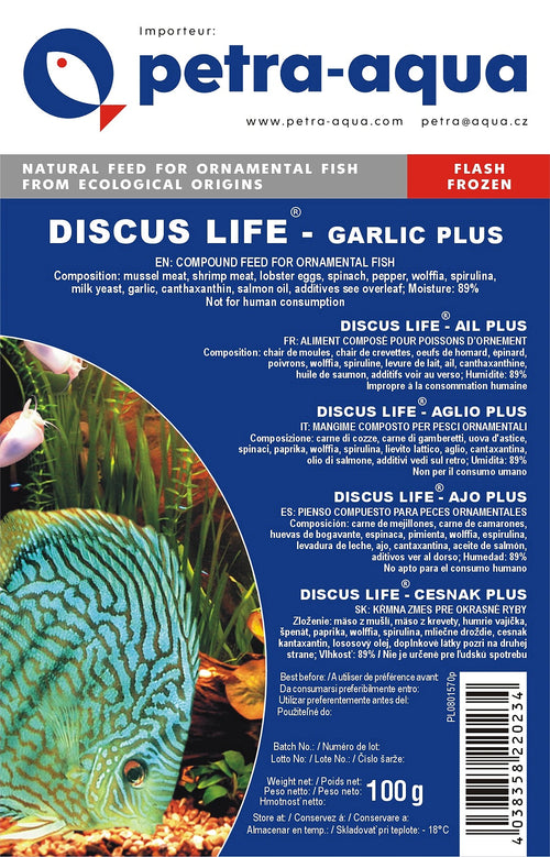 6x100g Discus Life Garlic Plus Blister — tropical fish for sale UK