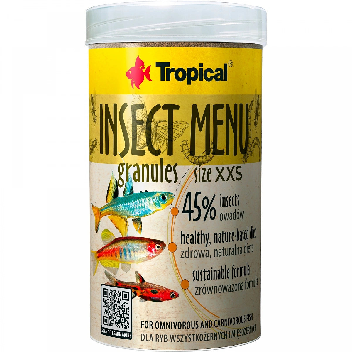 Tropical Insect Menu Granules XXS 100ml / 64g — tropical fish for sale UK