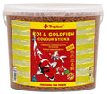 Tropical Koi & Goldfish Colour Sticks 1000ml / 90g floating pond fish food tub