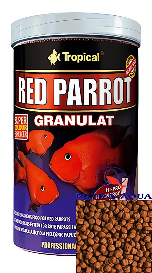 Tropical Red Parrot Granulat Fish Food for UK Aquariums — tropical fish for sale UK
