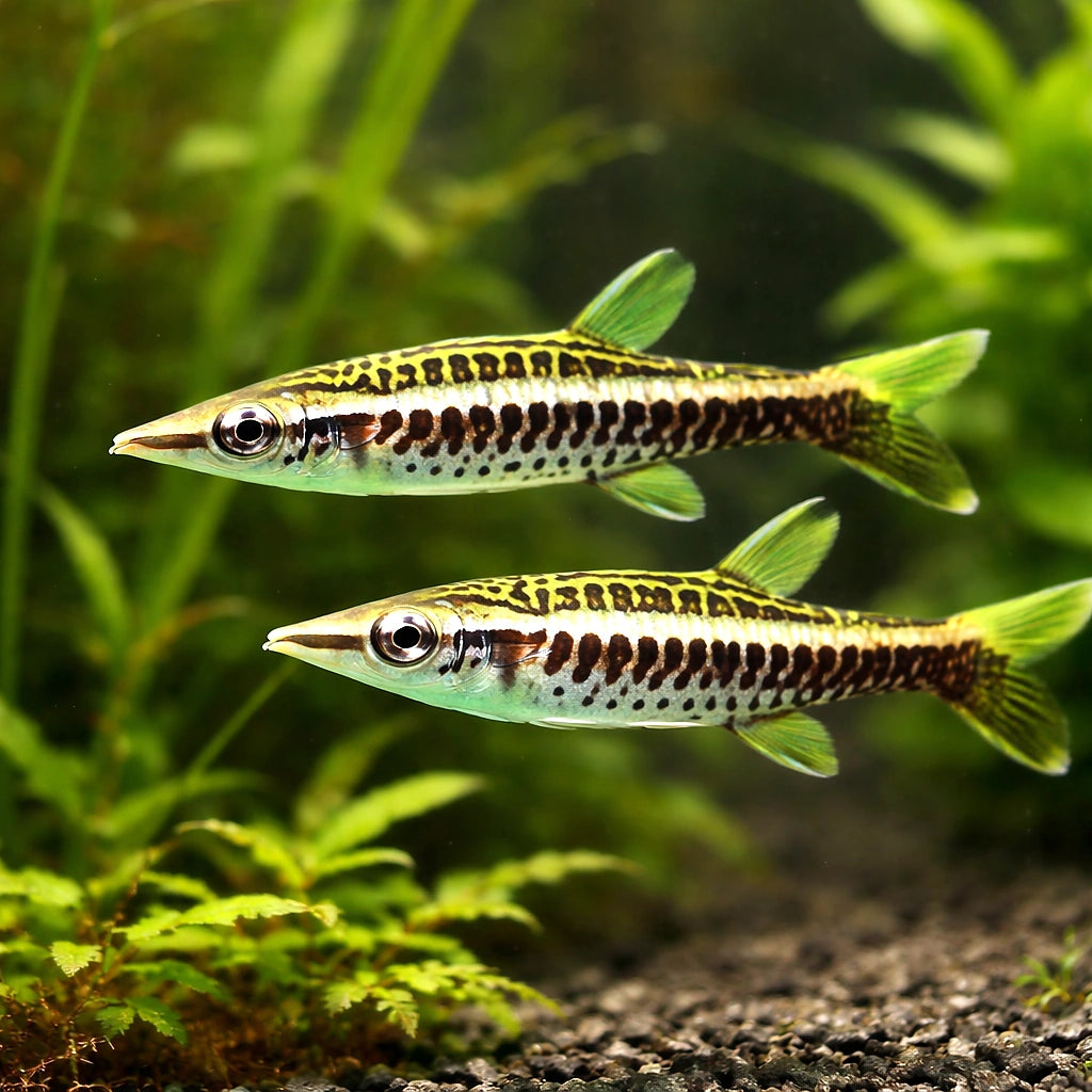 Tube-Mouthed Pencelfish — tropical fish for sale UK — AI pair planted view
