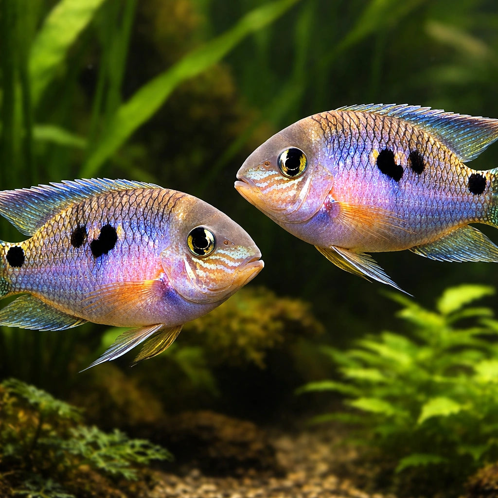 Twin-Spot Cichlid — tropical fish for sale UK — AI pair planted view