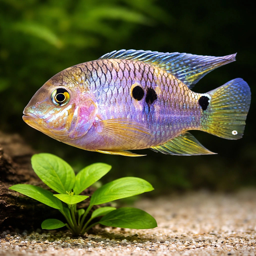 Twin-Spot Cichlid — tropical fish for sale UK — AI scale plant view