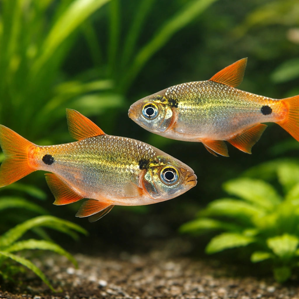 Two-Spot Astyanax — tropical fish for sale UK — AI pair planted view