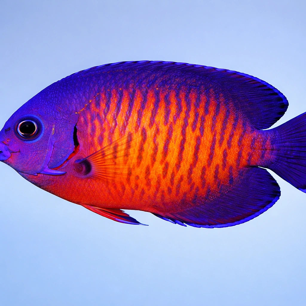 Twospined Angelfish M — tropical fish for sale UK — AI side clean view
