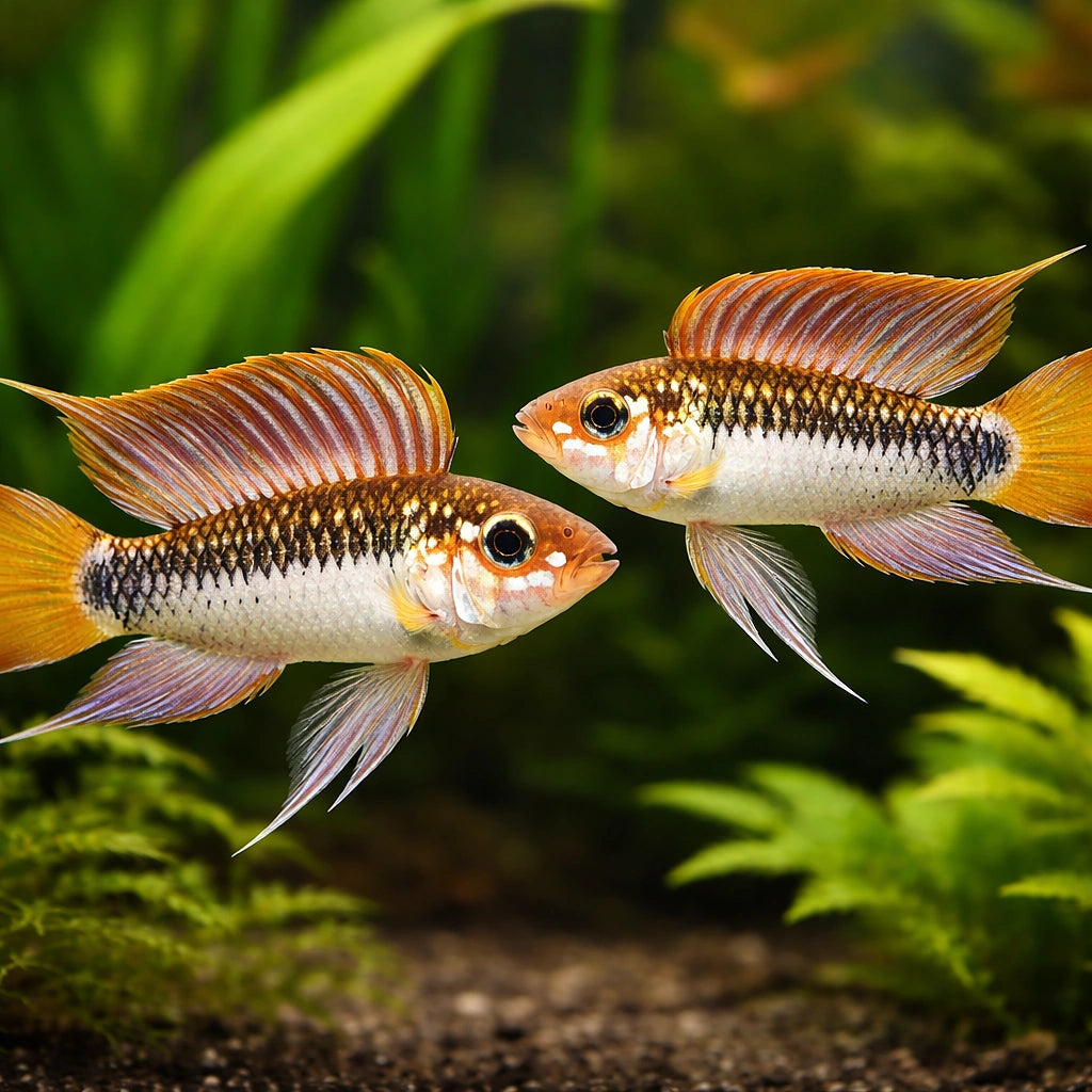 Uapesi Dwarf Cichlid Sao Gabriel — tropical fish for sale UK — AI pair planted view