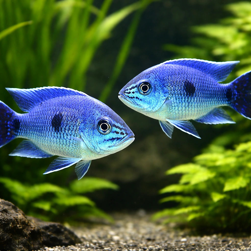 Verduya´s Hap Deep Blue — tropical fish for sale UK — AI pair planted view