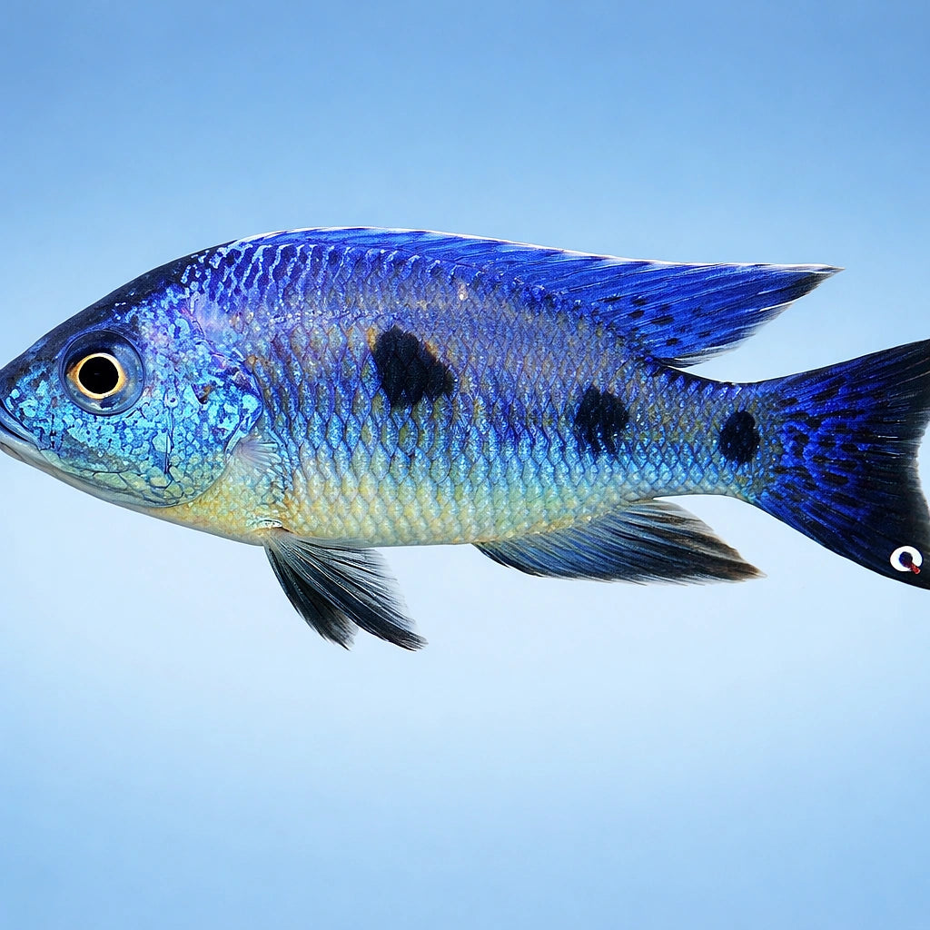Verduya´s Hap Deep Blue — tropical fish for sale UK — AI side clean view