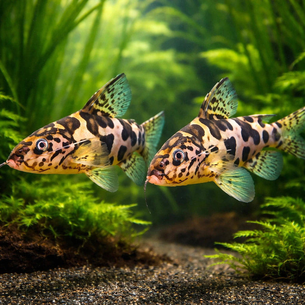 Vermiculated Synodontis — tropical fish for sale UK — AI pair planted view