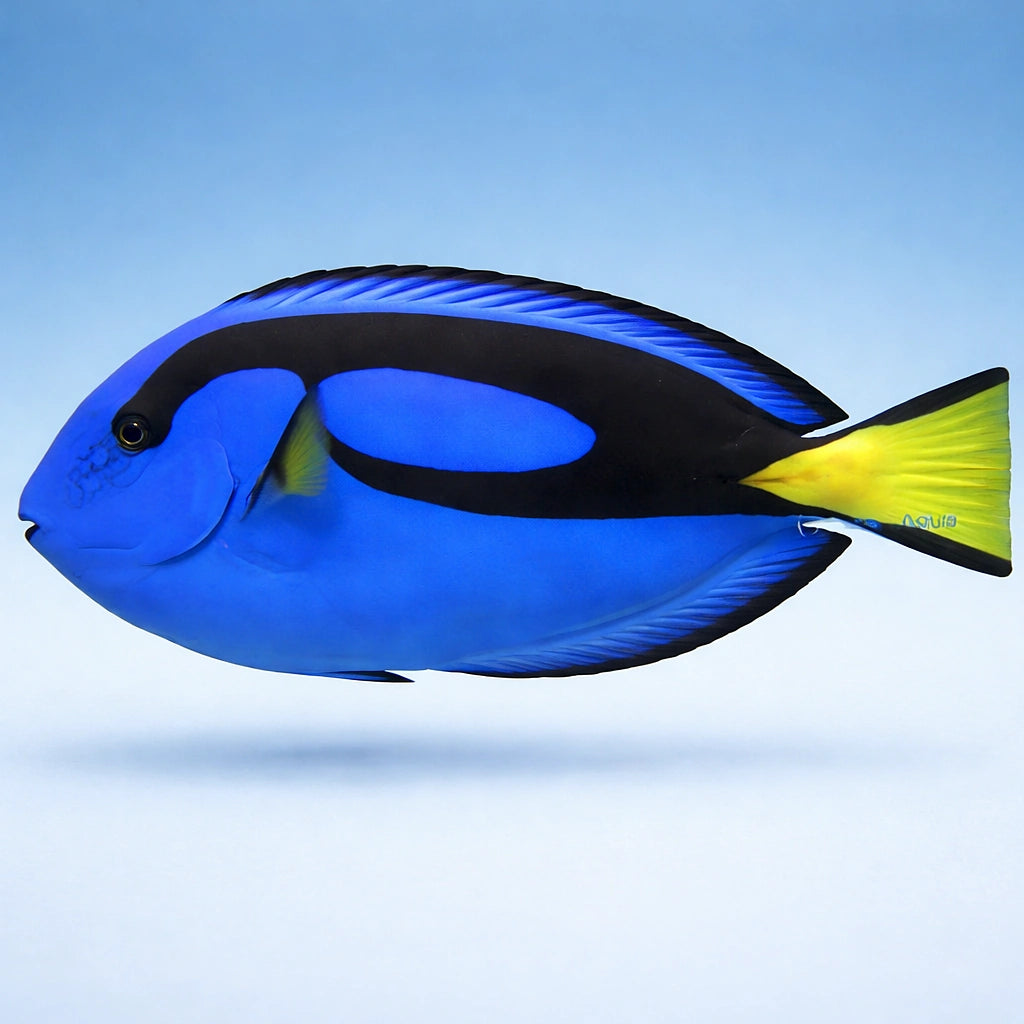 Vibrant Paracanthurus Hepatus Surgeon Fish for UK — tropical fish for sale UK — AI side clean view