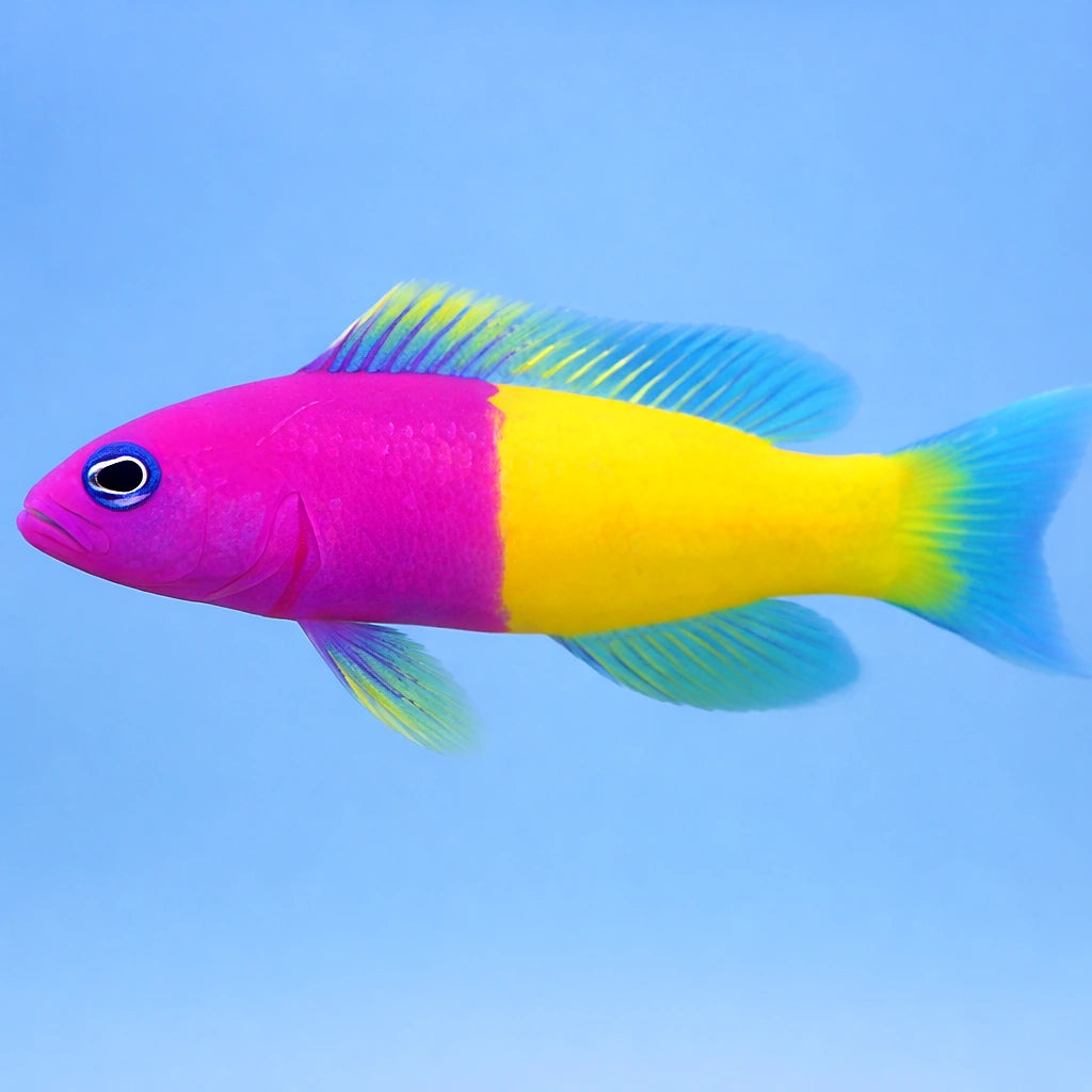 Vibrant Pseudochromis Paccagnellae for UK Aquariums — tropical fish for sale UK — AI side clean view
