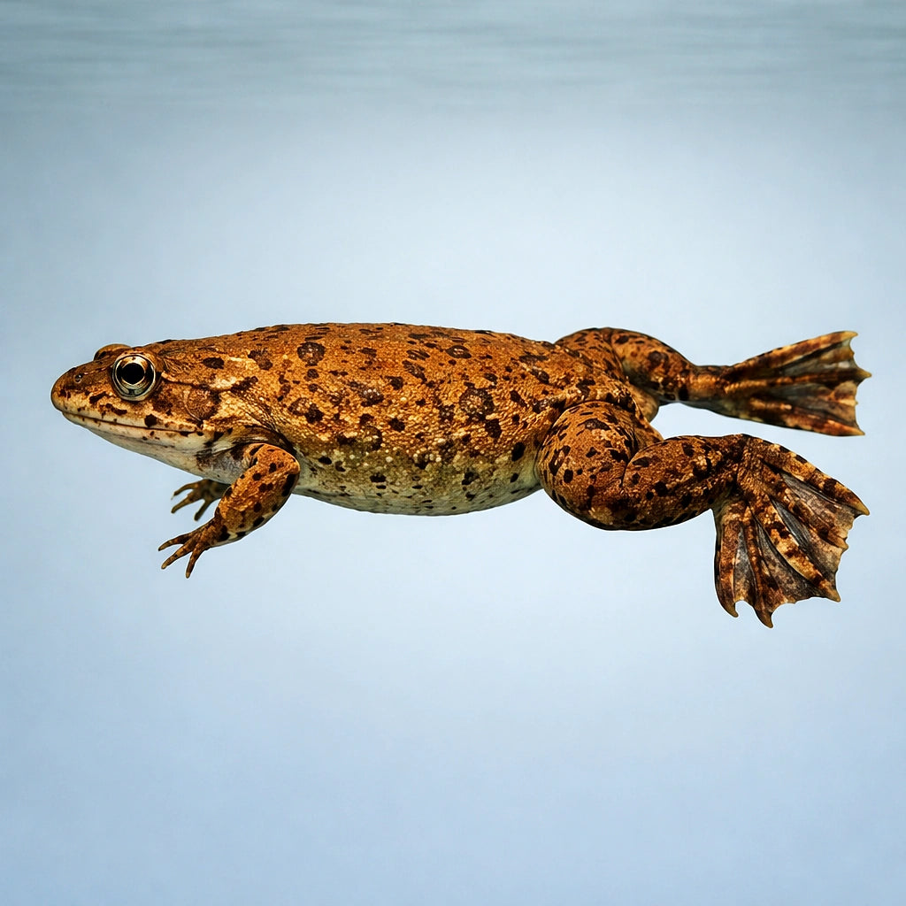 Volcano clawed frog — tropical fish for sale UK — AI side clean view