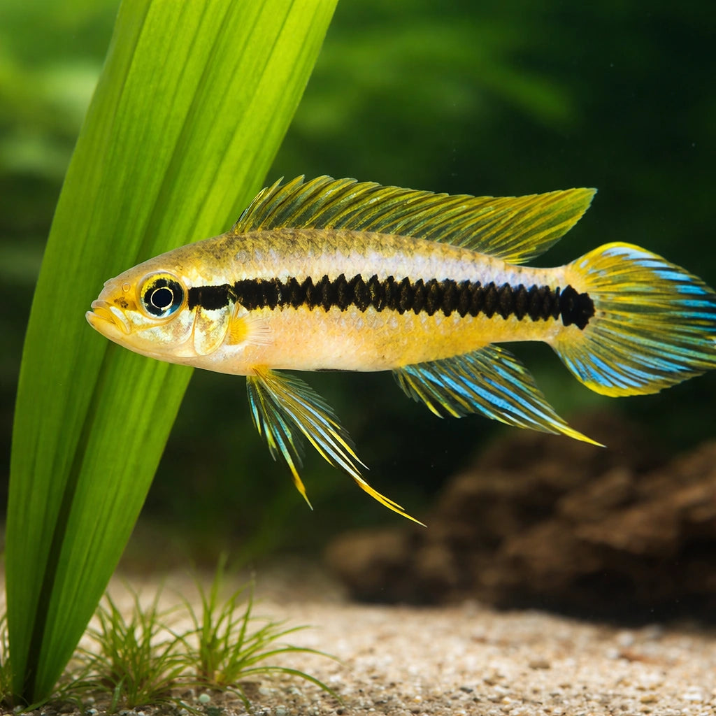 Weise's Dwarf Cichlid — tropical fish for sale UK — AI scale plant view