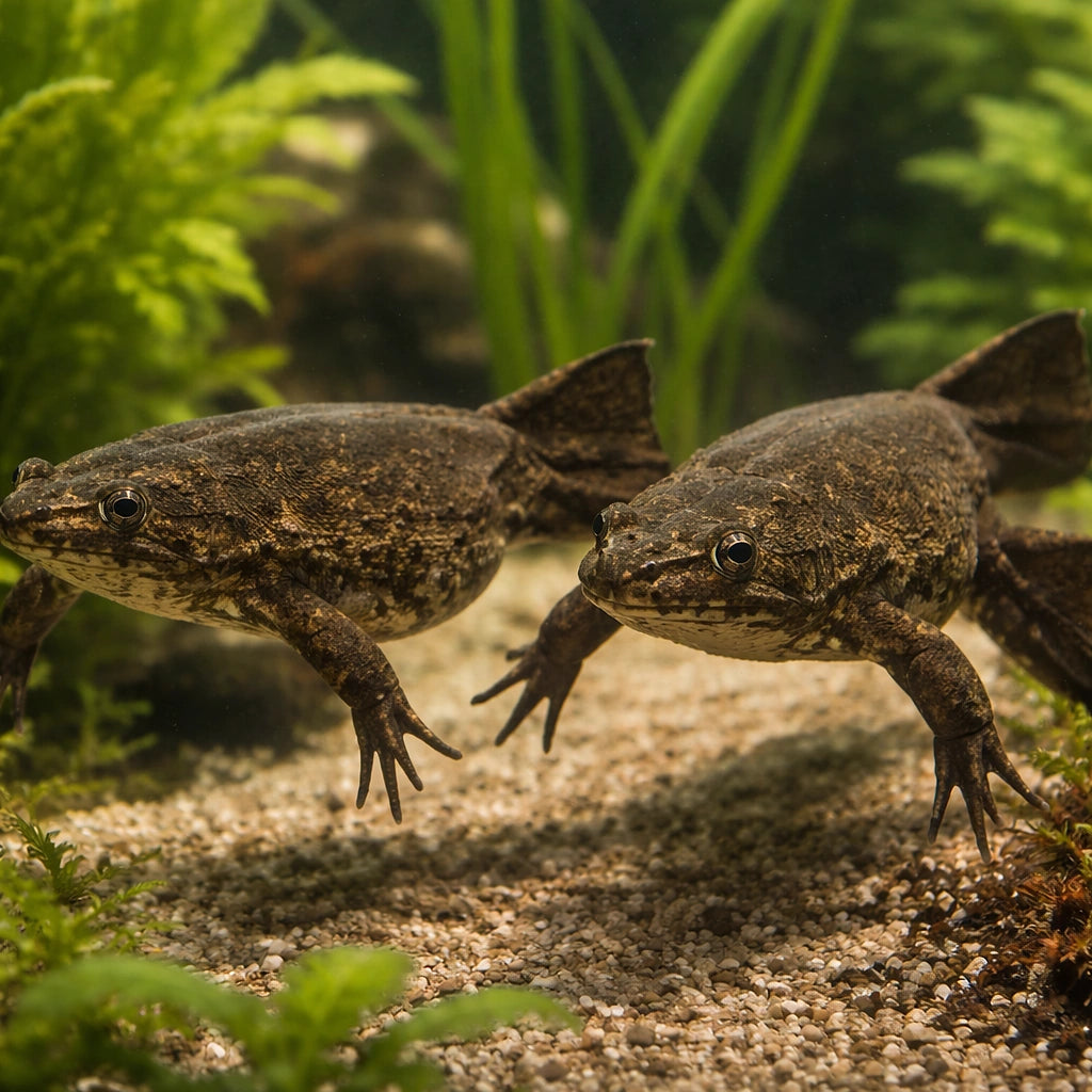 Western clawed frog — tropical fish for sale UK — AI pair planted view