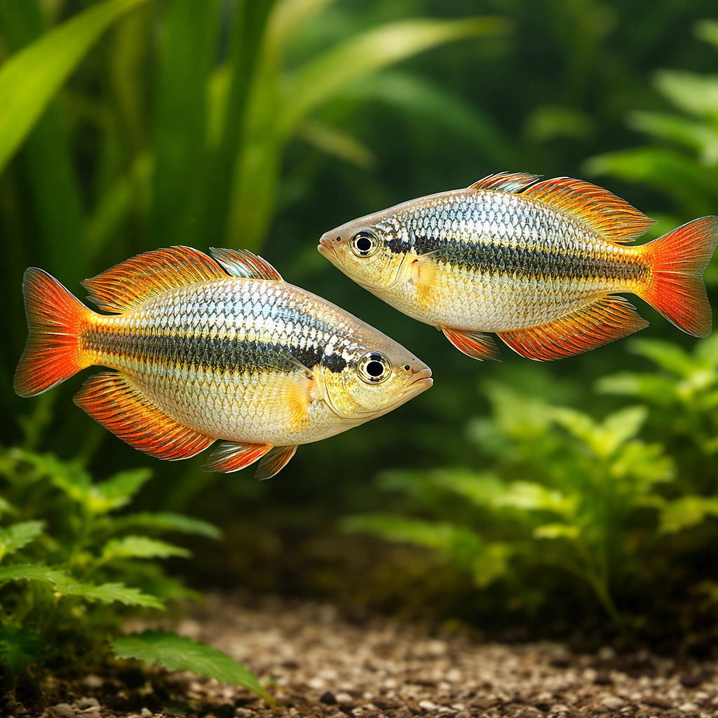 Western Rainbowfish — tropical fish for sale UK — AI pair planted view