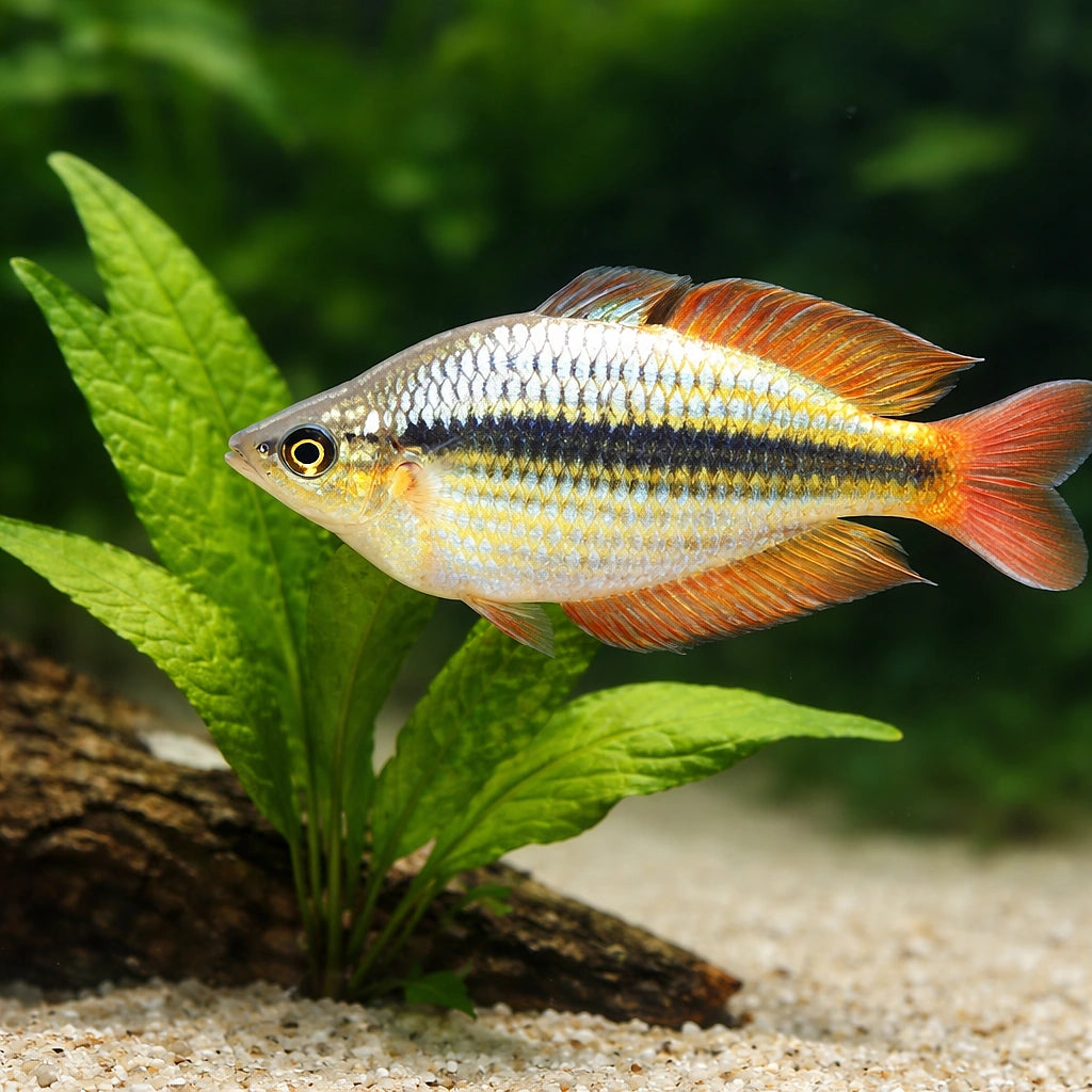 Western Rainbowfish — tropical fish for sale UK — AI scale plant view