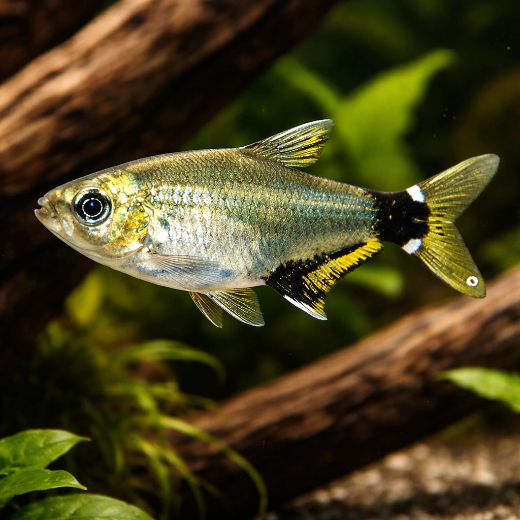 White-Spot Tetra — tropical fish for sale UK — AI hero driftwood view
