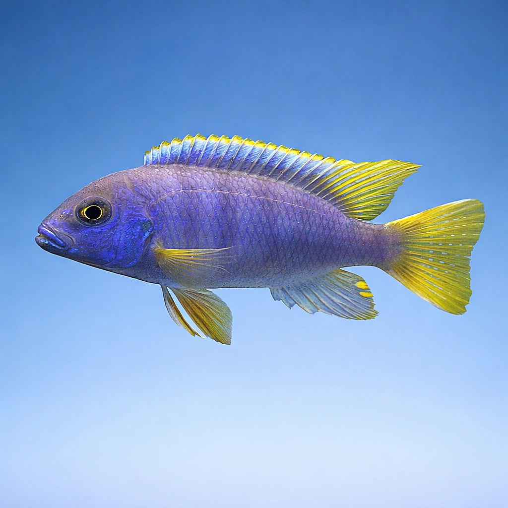 White-Tail Acei (Pseudotropheus acei) - Cichlid Fish for Sale UK — AI side clean view