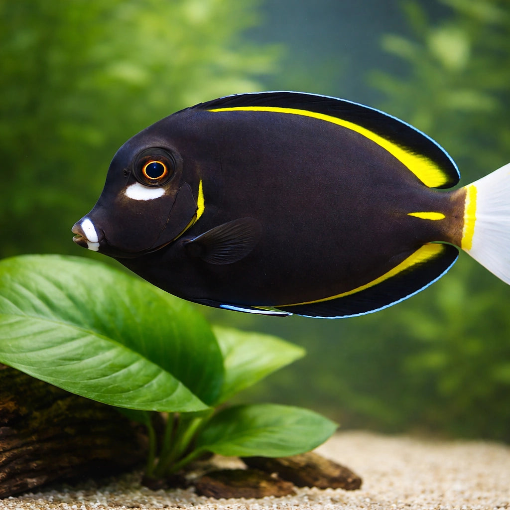 Whitecheek Surgeonfish M — tropical fish for sale UK — AI scale plant view