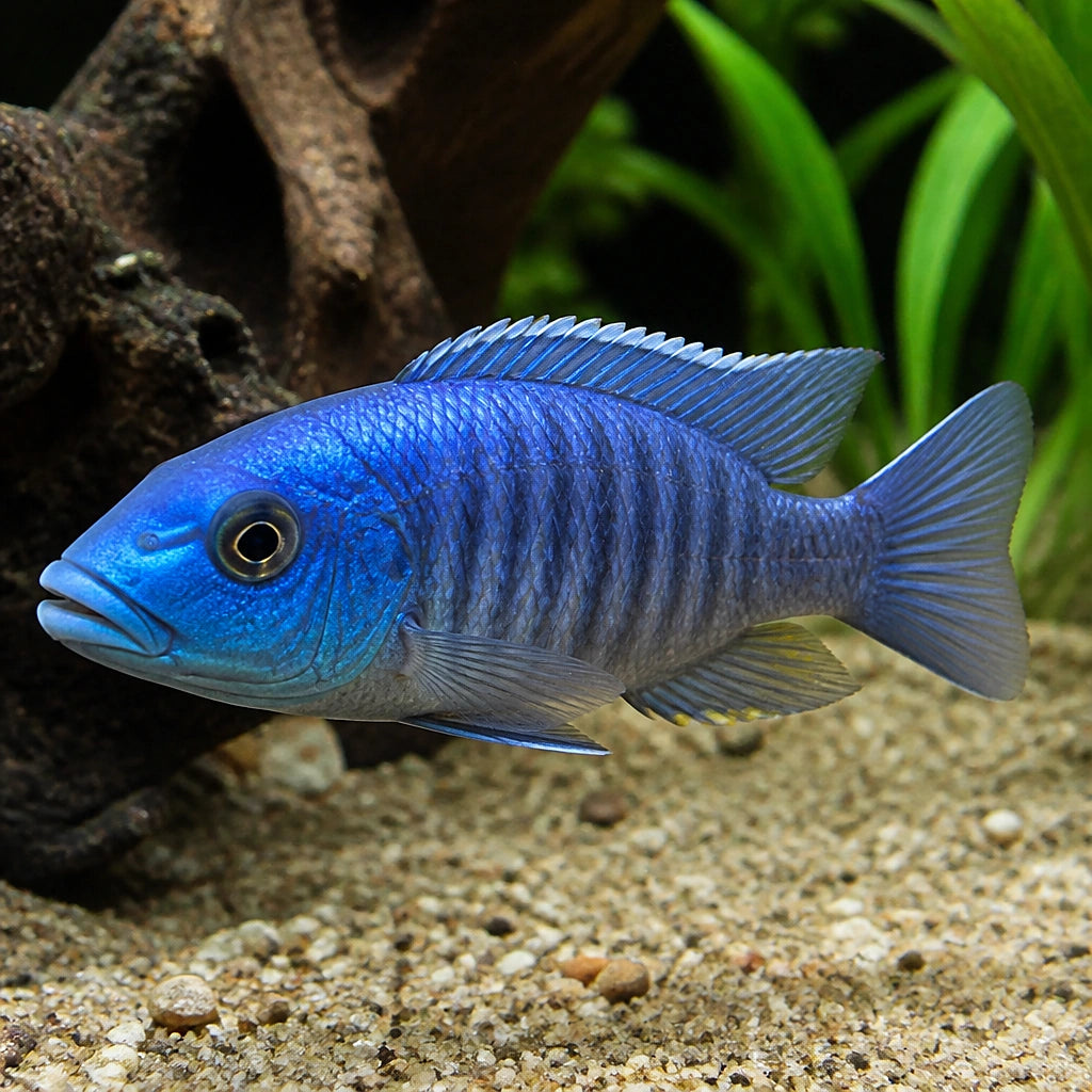 Blue Burundi Cichlid — Lake Tanganyika Cichlids for sale UK — AI natural aquarium view