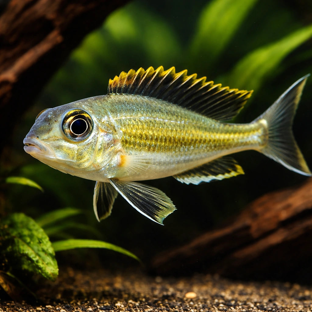 Xenotilapia ornatipinis 4 - — tropical fish for sale UK — AI hero driftwood view