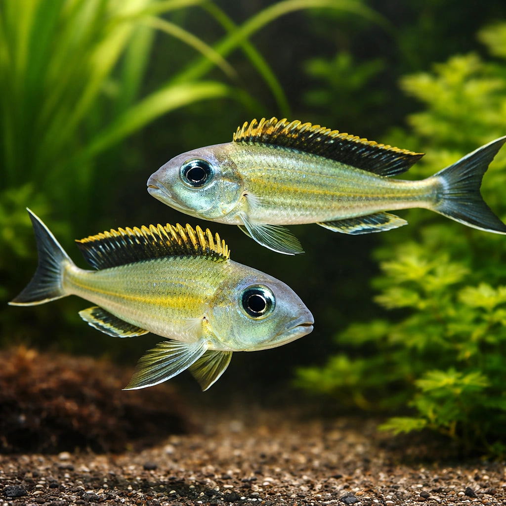 Xenotilapia ornatipinis 4 - — tropical fish for sale UK — AI pair planted view