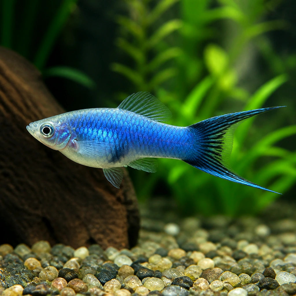 X Coral Red Platies - Xiphophorus Maculatus - Livebearer, Best Tropical Fish for Brightening Your Aquarium, Easy to Care for and Friendly Tank Mates for a Thriving Ecosystem — for sale UK — AI natural aquarium view