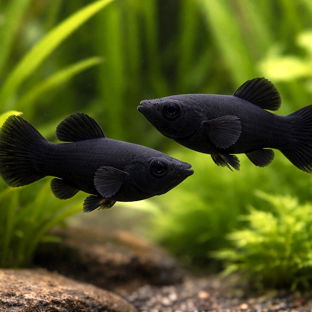Xiphophorus Maculatus — Molly for sale UK — AI pair planted view