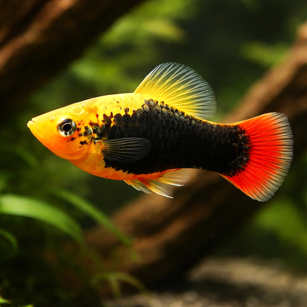 Xiphophorus Variatus — Platy for sale UK — AI hero driftwood view