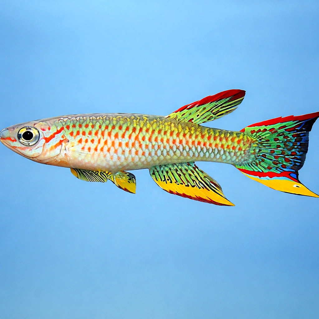 Yellow-Green Killie, Gabon — tropical fish for sale UK — AI side clean view